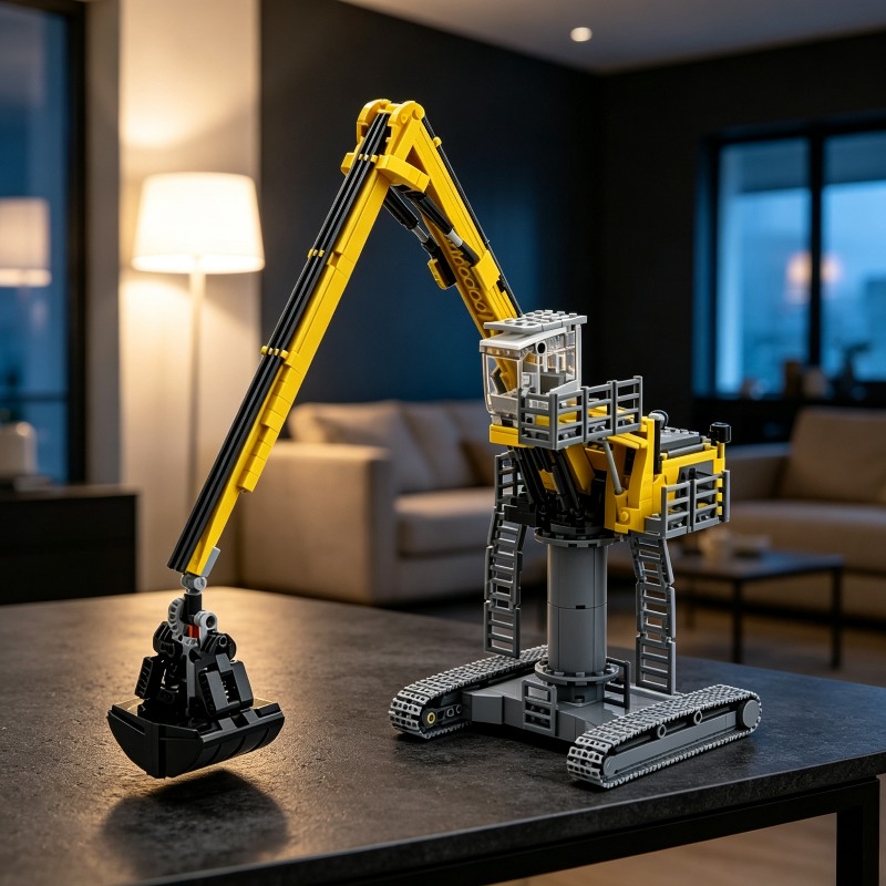 870PCS 중장비 굴삭기 MOC 건설 차량 모델 맞춤 - Heavy Equipment Certificate 리뷰 및 가격