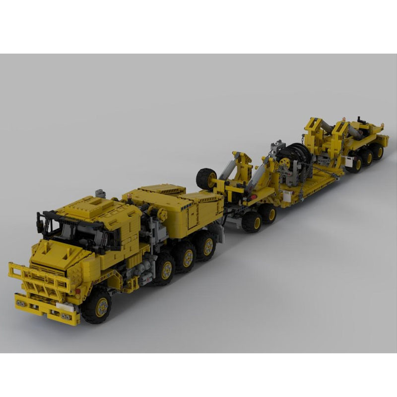 MOC-34730 새로운 중장비 운송 트럭 빌딩 블록  - Heavy Equipment Certificate 리뷰 및 가격